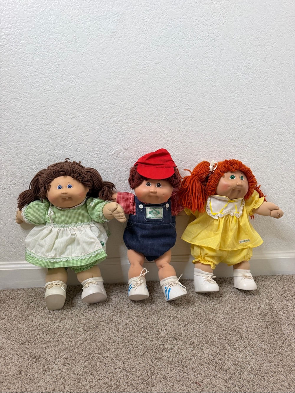 Lot of 3 Vintage Coleco Cabbage Patch Kids Dolls 1980s